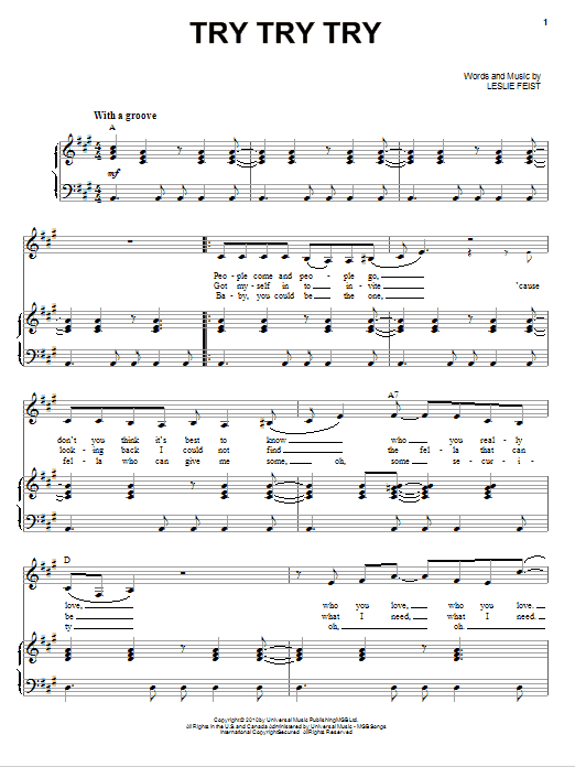 Learn to play Nikki Yanofsky Try Try Try sheet music for Piano & Vocal in minutes. Price: 7.8900$ Nikki Yanofsky Try Try Try sheet music notes and chords arranged for Piano & Vocal