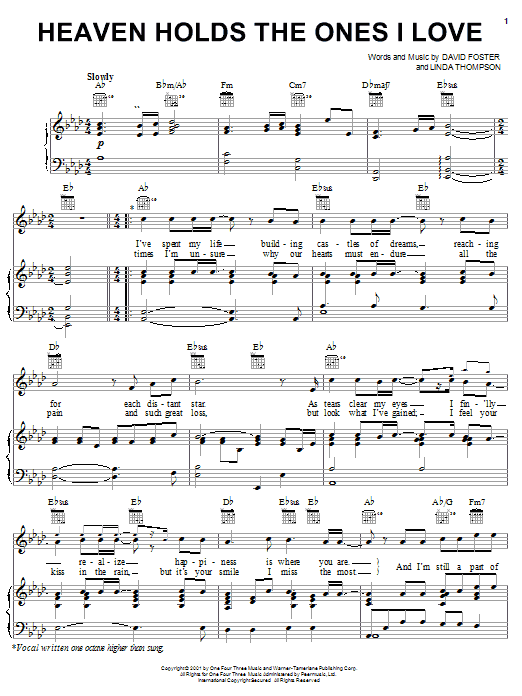 Learn to play Nina Whitaker Heaven Holds The Ones I Love sheet music for Piano, Vocal & Guitar Chords (Right-Hand Melody) in minutes. Price: 7.8900$ Nina Whitaker Heaven Holds The Ones I Love sheet music notes and chords arranged for Piano, Vocal & Guitar Chords (Right-Hand Melody)