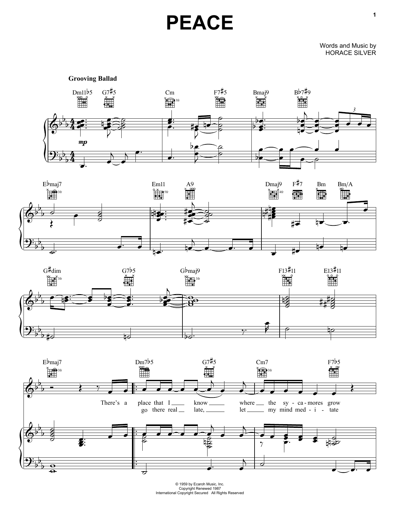 Norah Jones Peace sheet music notes and chords. Download Printable PDF.