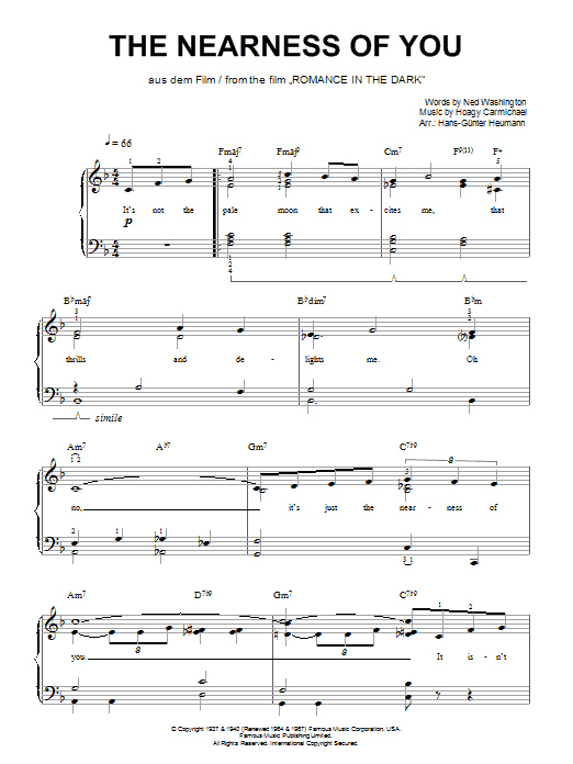 Norah Jones The Nearness Of You sheet music notes and chords. Download Printable PDF.