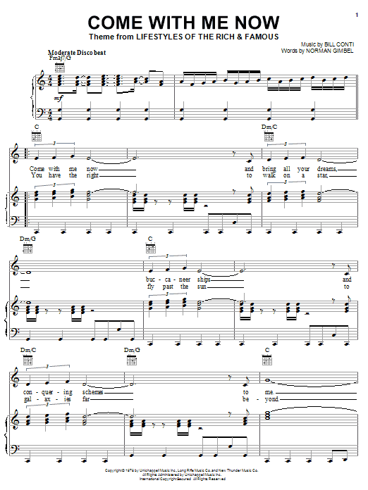 Learn to play Norman Gimbel Come With Me Now sheet music for Piano, Vocal & Guitar Chords (Right-Hand Melody) in minutes. Price: 7.8900$ Norman Gimbel Come With Me Now sheet music notes and chords arranged for Piano, Vocal & Guitar Chords (Right-Hand Melody)