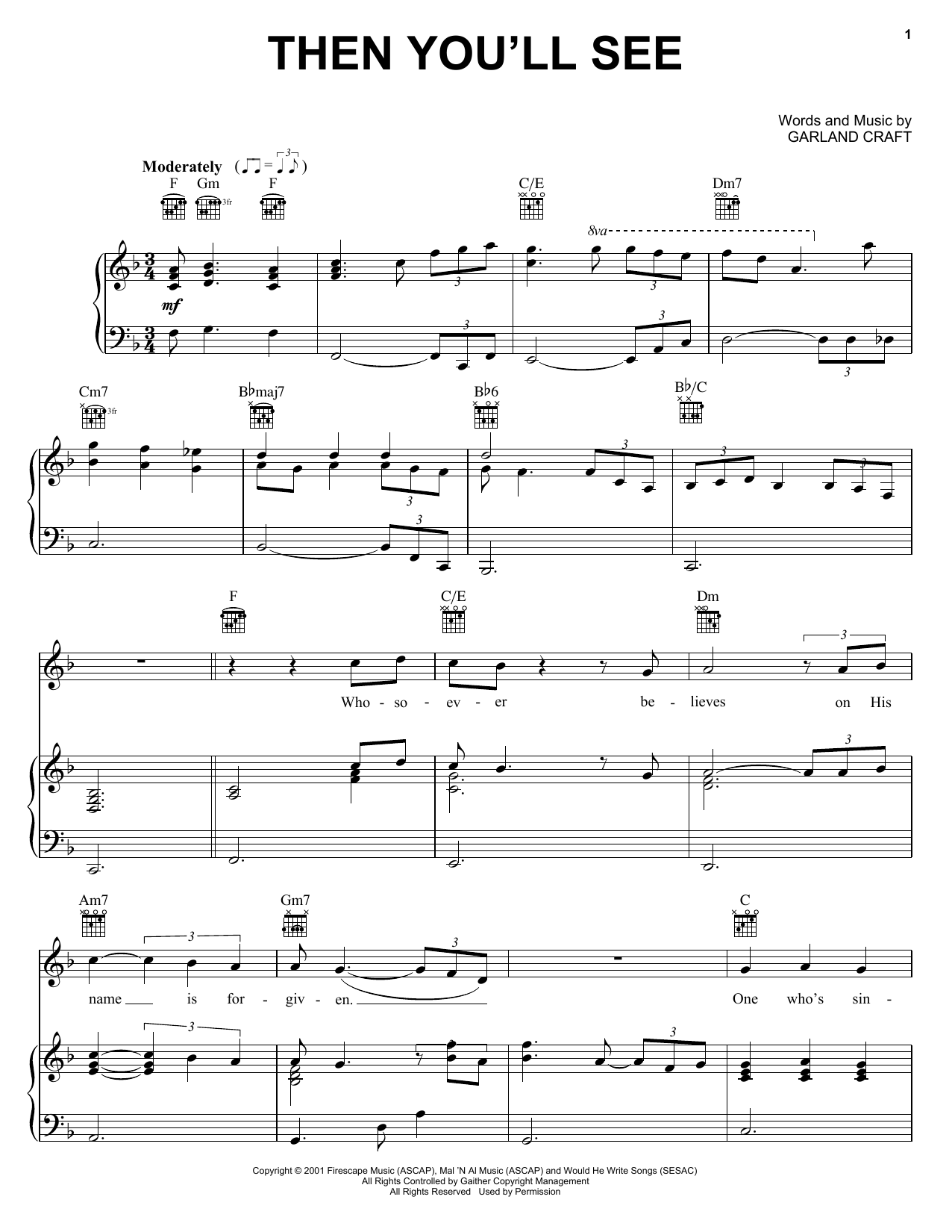 Learn to play Oak Ridge Boys Then You'll See sheet music for Piano, Vocal & Guitar Chords (Right-Hand Melody) in minutes. Price: 7.8900$ Oak Ridge Boys Then You'll See sheet music notes and chords arranged for Piano, Vocal & Guitar Chords (Right-Hand Melody)