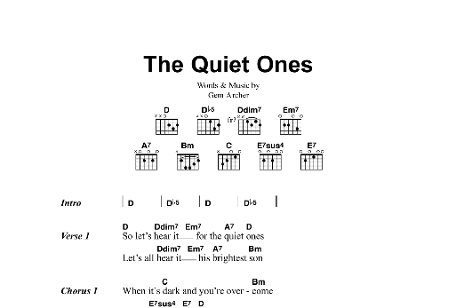 Oasis The Quiet Ones sheet music notes and chords. Download Printable PDF.