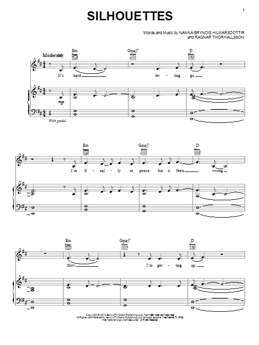 Learn to play Of Monsters And Men Silhouettes sheet music for Piano, Vocal & Guitar Chords (Right-Hand Melody) in minutes. Price: 7.8900$ Of Monsters And Men Silhouettes sheet music notes and chords arranged for Piano, Vocal & Guitar Chords (Right-Hand Melody)