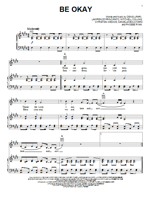 Learn to play Oh Honey Be Okay sheet music for Piano, Vocal & Guitar Chords (Right-Hand Melody) in minutes. Price: 7.8900$ Oh Honey Be Okay sheet music notes and chords arranged for Piano, Vocal & Guitar Chords (Right-Hand Melody)