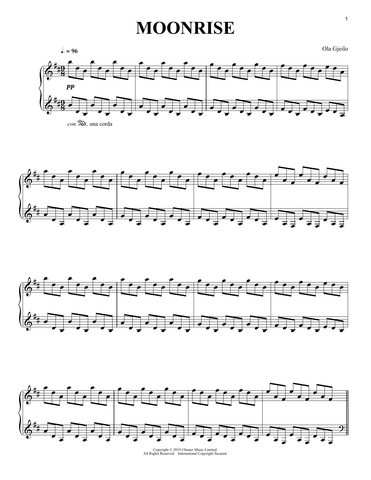 Learn to play Ola Gjeilo Moonrise sheet music for Piano Solo in minutes. Price: 7.8900$ Ola Gjeilo Moonrise sheet music notes and chords arranged for Piano Solo