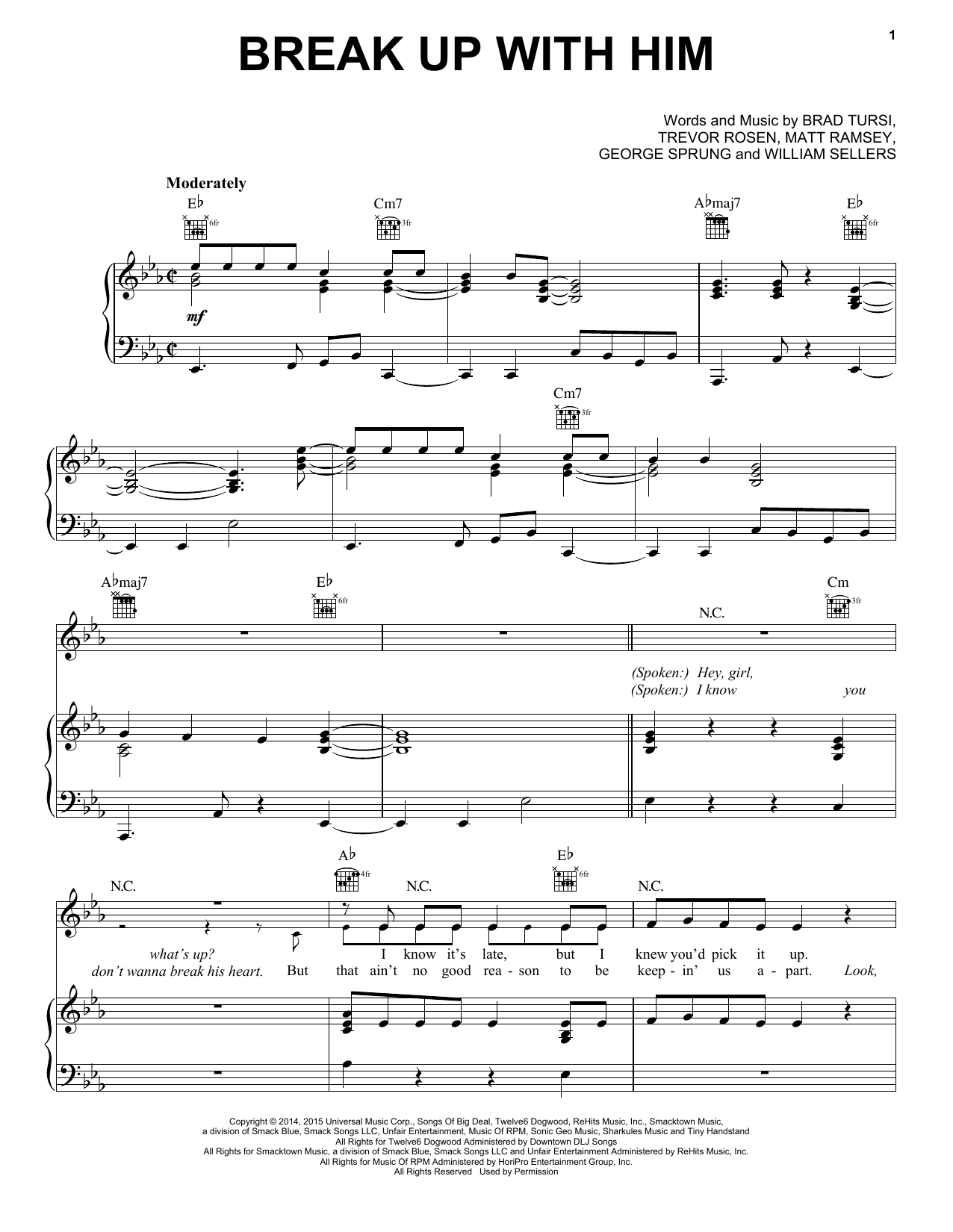 Learn to play Old Dominion Break Up With Him sheet music for Piano, Vocal & Guitar Chords (Right-Hand Melody) in minutes. Price: 7.8900$ Old Dominion Break Up With Him sheet music notes and chords arranged for Piano, Vocal & Guitar Chords (Right-Hand Melody)