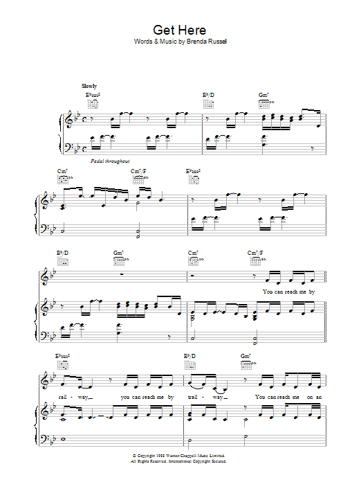 Oleta Adams Get Here sheet music notes and chords. Download Printable PDF.