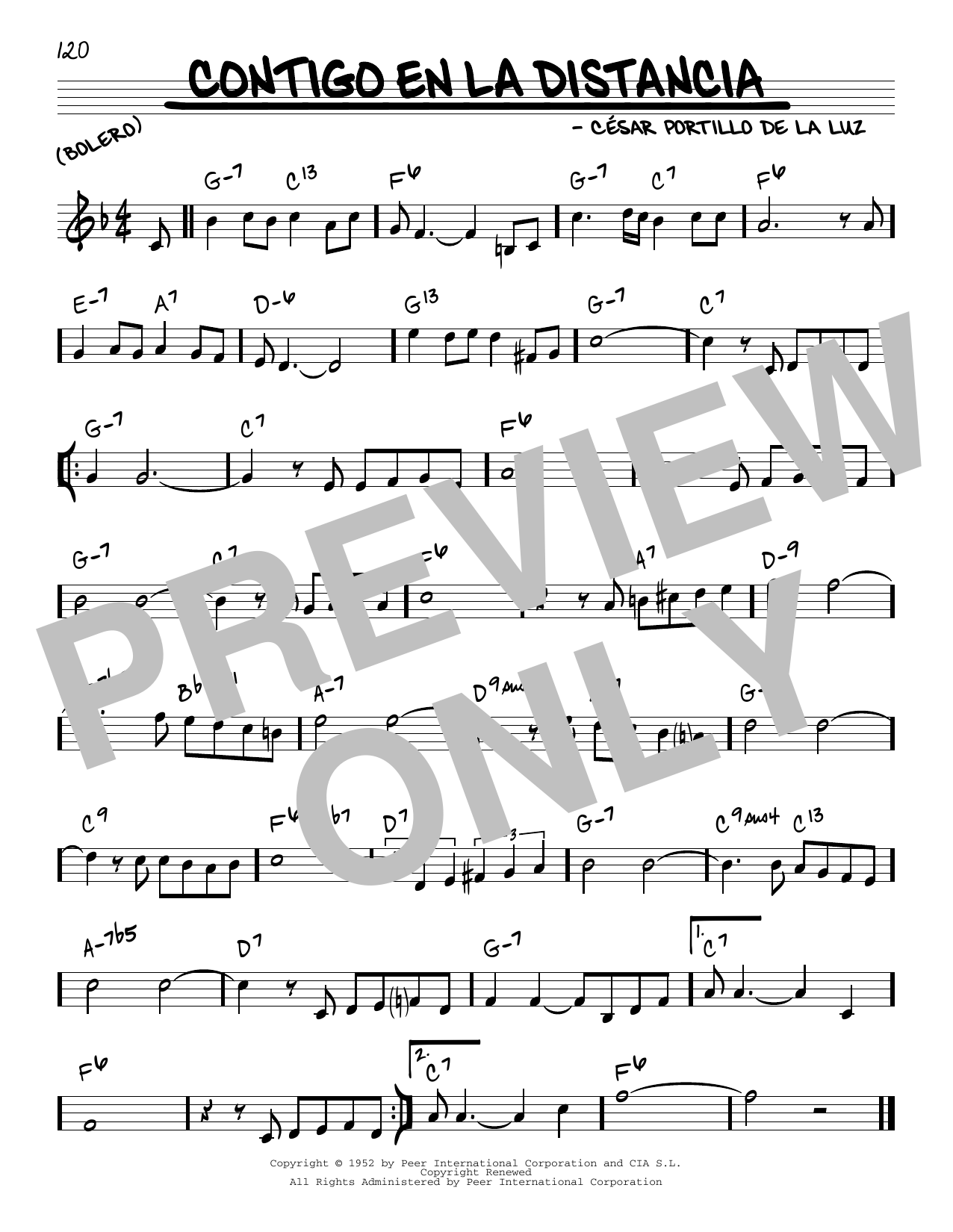 Learn to play Olga Guillot Contigo En La Distancia sheet music for Real Book – Melody & Chords in minutes. Price: 5.9900$ Olga Guillot Contigo En La Distancia sheet music notes and chords arranged for Real Book – Melody & Chords