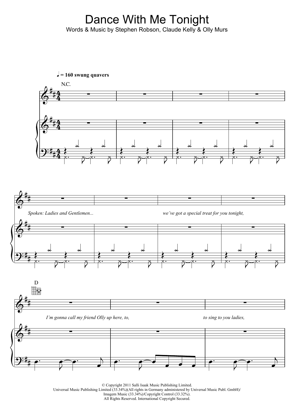 Learn to play Olly Murs Dance With Me Tonight sheet music for Piano, Vocal & Guitar Chords (Right-Hand Melody) in minutes. Price: 7.8900$ Olly Murs Dance With Me Tonight sheet music notes and chords arranged for Piano, Vocal & Guitar Chords (Right-Hand Melody)
