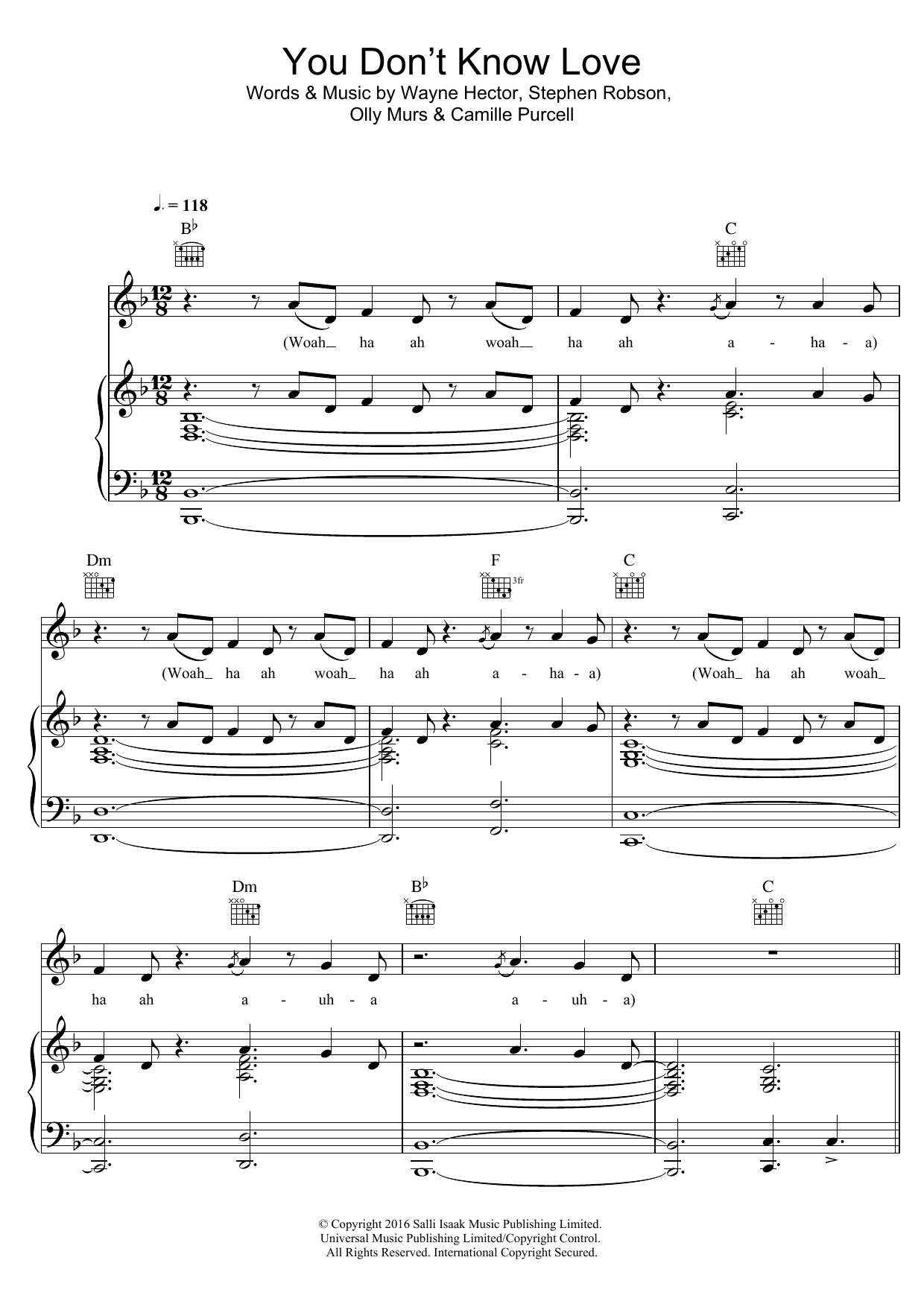 Learn to play Olly Murs You Don't Know Love sheet music for Piano, Vocal & Guitar Chords in minutes. Price: 7.8900$ Olly Murs You Don't Know Love sheet music notes and chords arranged for Piano, Vocal & Guitar Chords