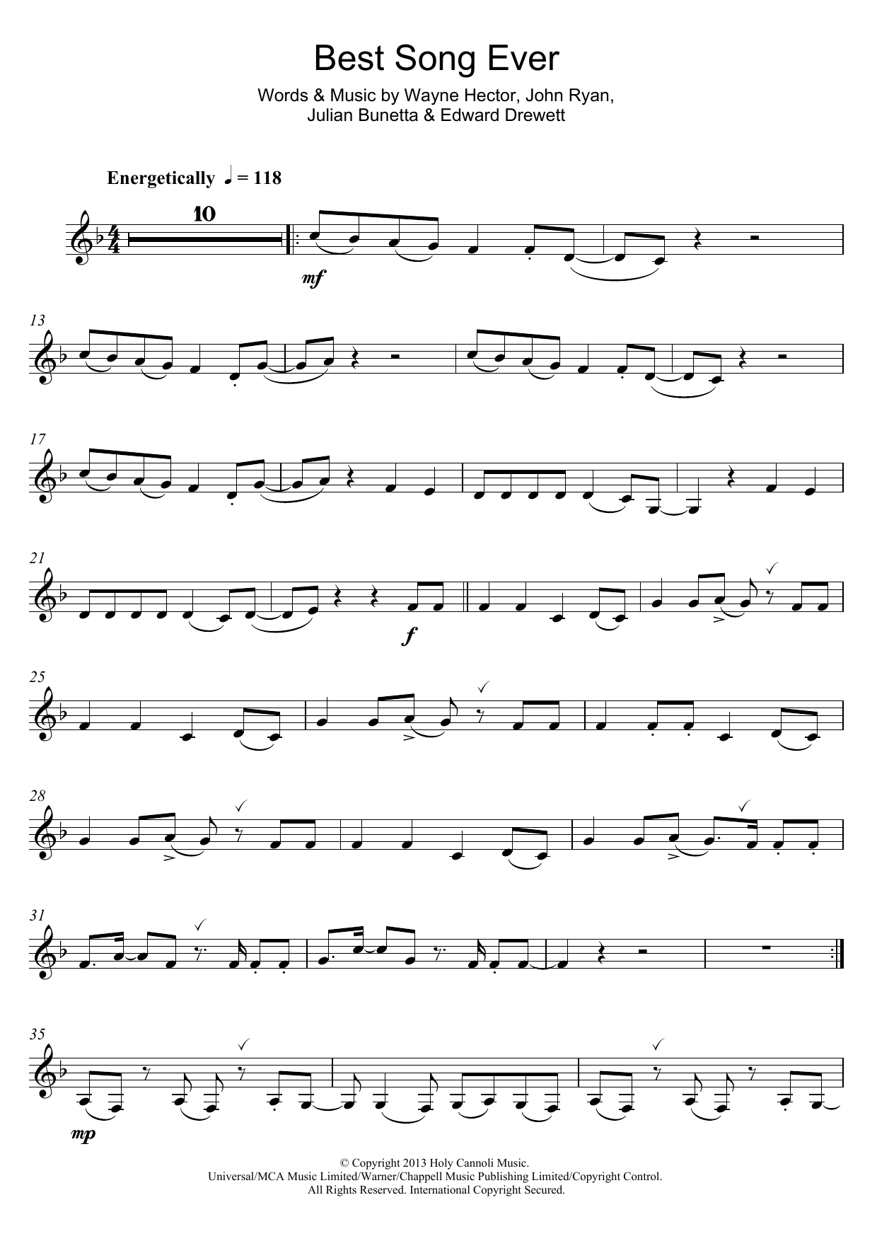 One Direction Best Song Ever sheet music notes and chords. Download Printable PDF.