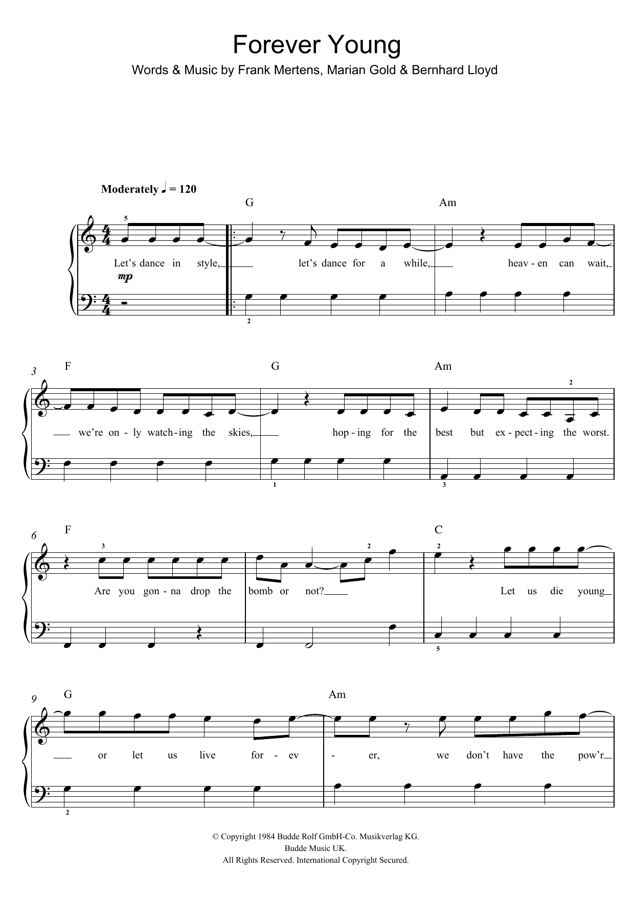 Learn to play One Direction Forever Young sheet music for Piano, Vocal & Guitar Chords in minutes. Price: 7.8900$ One Direction Forever Young sheet music notes and chords arranged for Piano, Vocal & Guitar Chords