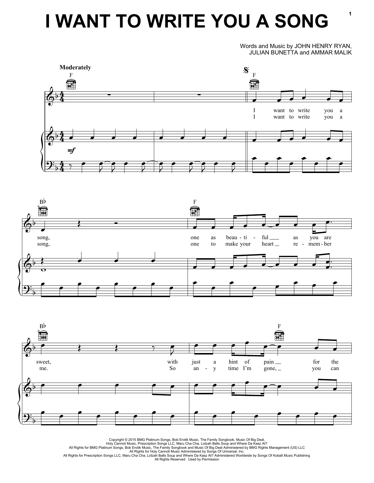 Learn to play One Direction I Want To Write You A Song sheet music for Piano, Vocal & Guitar Chords (Right-Hand Melody) in minutes. Price: 7.8900$ One Direction I Want To Write You A Song sheet music notes and chords arranged for Piano, Vocal & Guitar Chords (Right-Hand Melody)