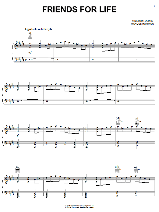 Learn to play One Flew South Friends For Life sheet music for Piano, Vocal & Guitar Chords (Right-Hand Melody) in minutes. Price: 7.8900$ One Flew South Friends For Life sheet music notes and chords arranged for Piano, Vocal & Guitar Chords (Right-Hand Melody)