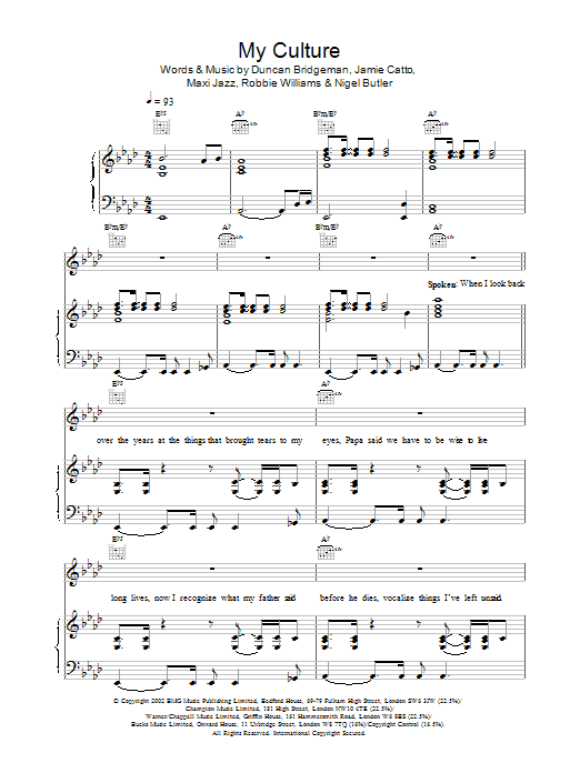 Learn to play One Giant Leap My Culture sheet music for Piano, Vocal & Guitar Chords in minutes. Price: 7.8900$ One Giant Leap My Culture sheet music notes and chords arranged for Piano, Vocal & Guitar Chords