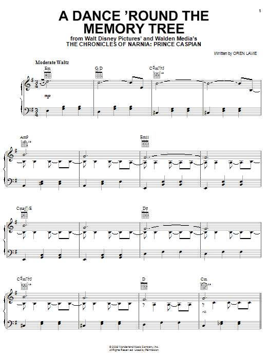 Learn to play Oren Lavie A Dance 'Round The Memory Tree sheet music for Piano, Vocal & Guitar Chords (Right-Hand Melody) in minutes. Price: 7.8900$ Oren Lavie A Dance 'Round The Memory Tree sheet music notes and chords arranged for Piano, Vocal & Guitar Chords (Right-Hand Melody)