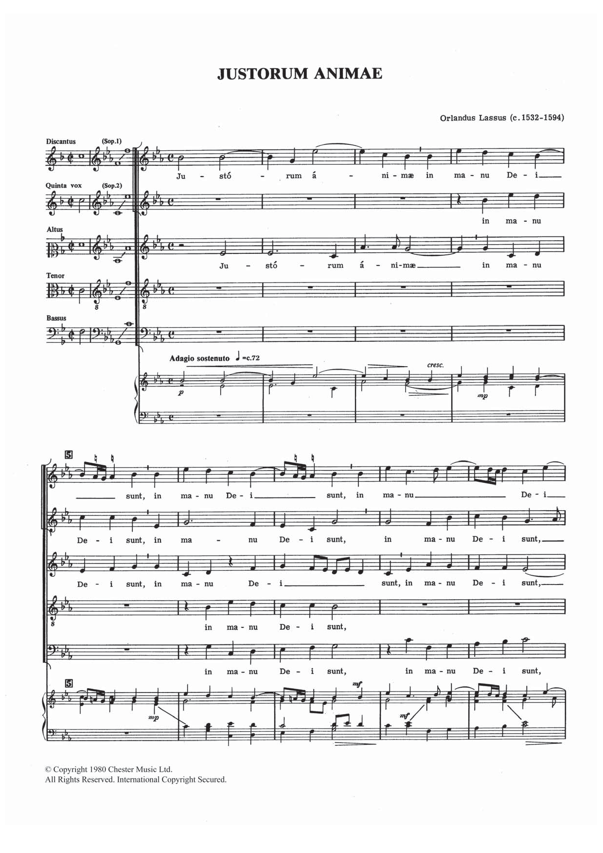 Learn to play Orlandus Lassus Justorum Animae sheet music for Piano, Vocal & Guitar Chords in minutes. Price: 7.8900$ Orlandus Lassus Justorum Animae sheet music notes and chords arranged for Piano, Vocal & Guitar Chords