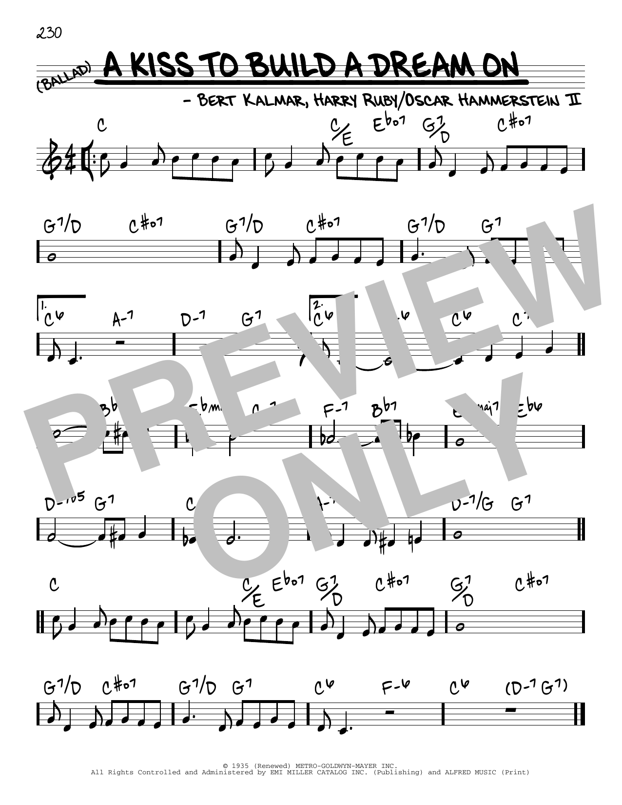 Learn to play Oscar Hammerstein II A Kiss To Build A Dream On sheet music for Real Book – Melody & Chords in minutes. Price: 5.9900$ Oscar Hammerstein II A Kiss To Build A Dream On sheet music notes and chords arranged for Real Book – Melody & Chords