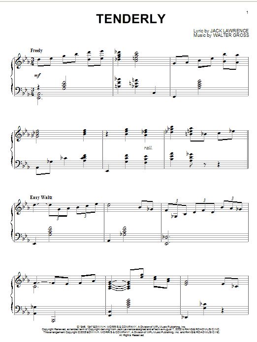Learn to play Oscar Peterson Tenderly sheet music for Piano Solo in minutes. Price: 7.8900$ Oscar Peterson Tenderly sheet music notes and chords arranged for Piano Solo