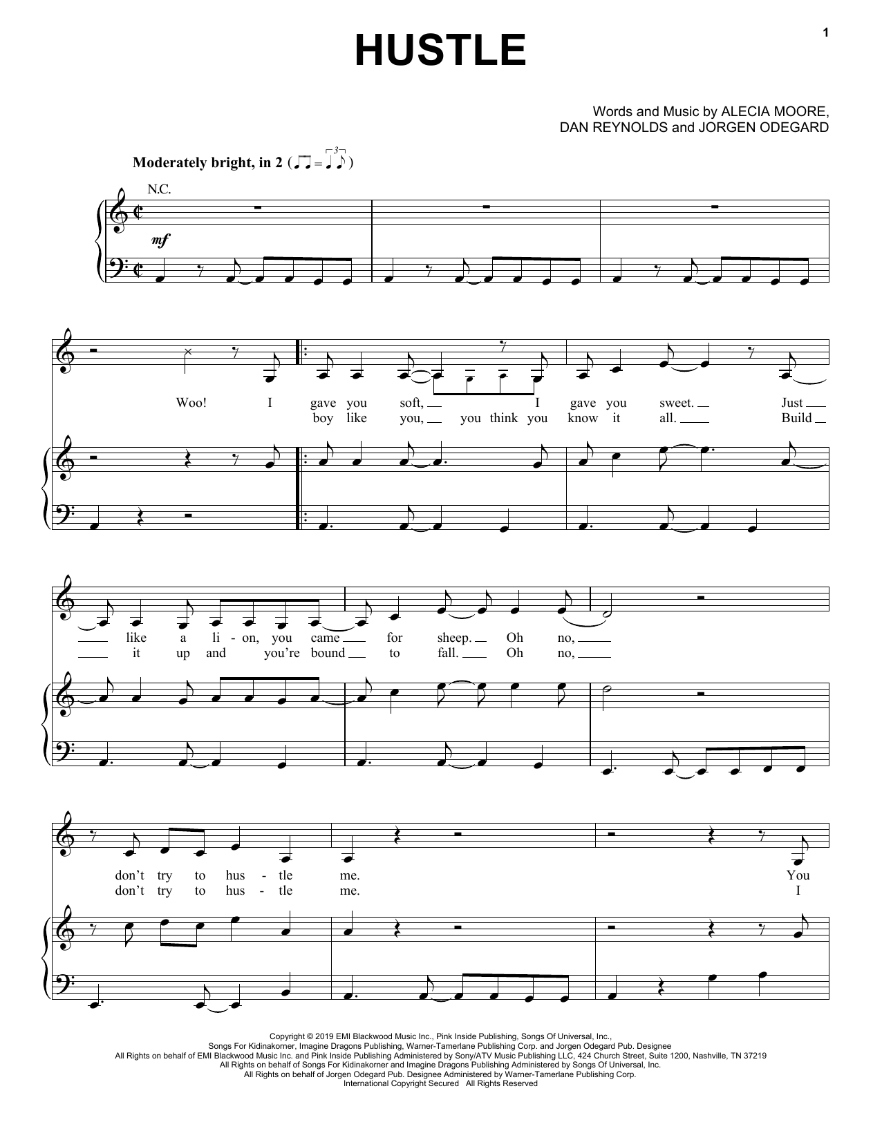 Learn to play Pink Hustle sheet music for Piano, Vocal & Guitar Chords (Right-Hand Melody) in minutes. Price: 7.8900$ Pink Hustle sheet music notes and chords arranged for Piano, Vocal & Guitar Chords (Right-Hand Melody)