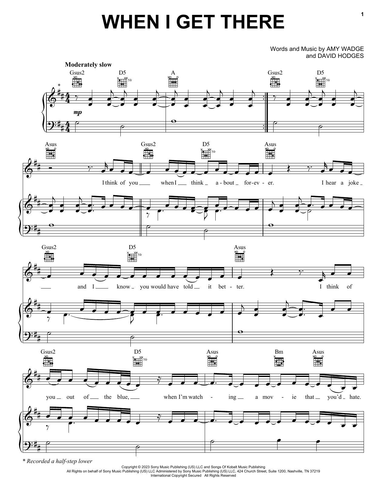 P!nk When I Get There sheet music notes and chords. Download Printable PDF.