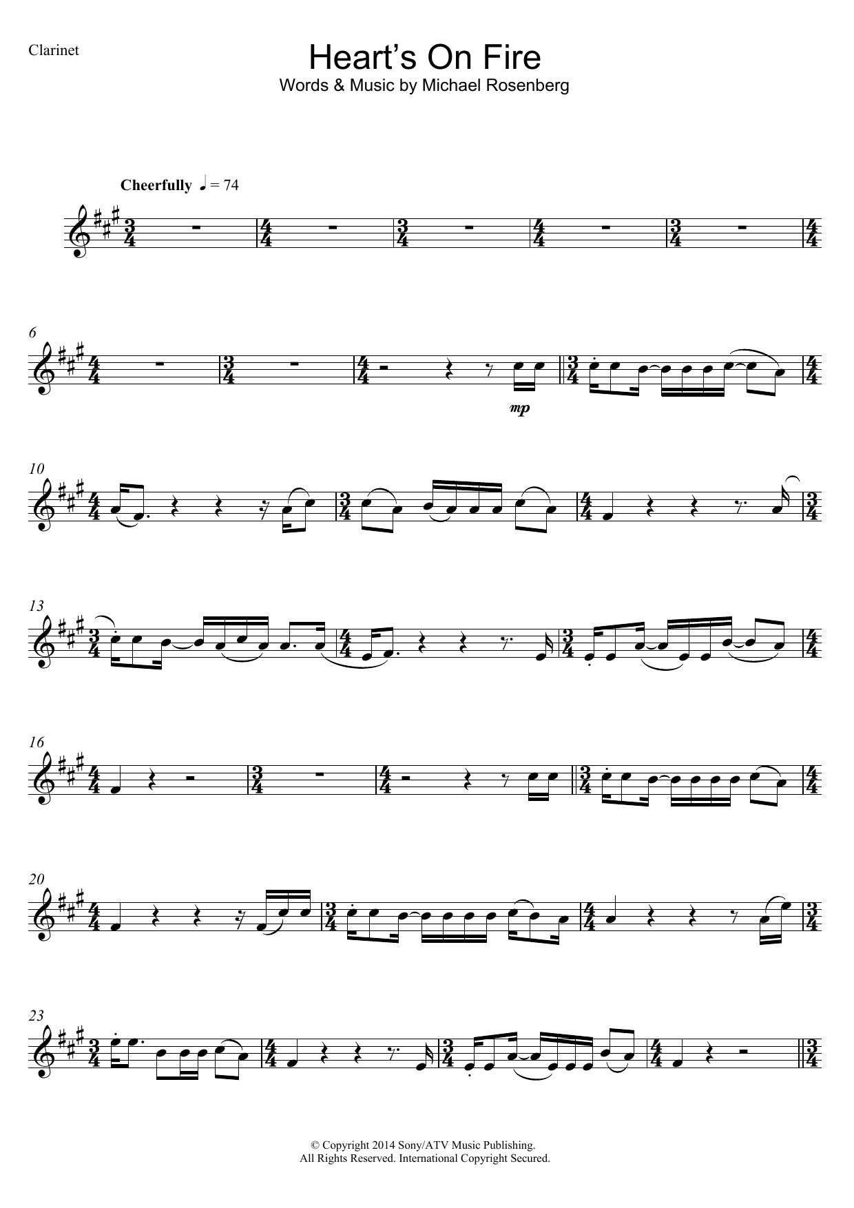 Passenger Heart's On Fire sheet music notes and chords. Download Printable PDF.