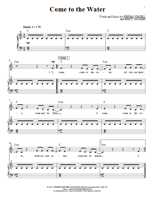 Learn to play Passion Come To The Water sheet music for Piano, Vocal & Guitar Chords (Right-Hand Melody) in minutes. Price: 7.8900$ Passion Come To The Water sheet music notes and chords arranged for Piano, Vocal & Guitar Chords (Right-Hand Melody)