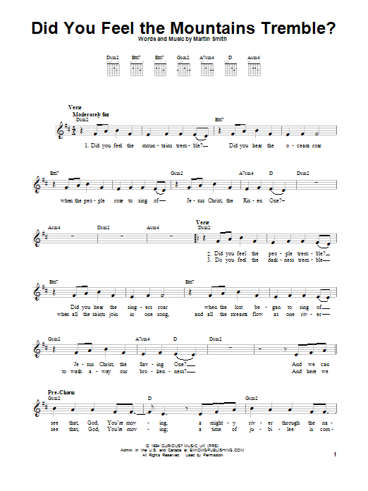 Passion Did You Feel The Mountains Tremble? sheet music notes and chords. Download Printable PDF.