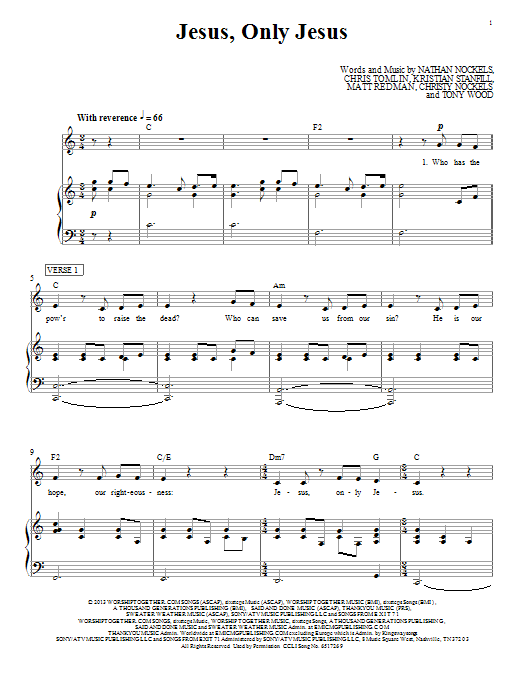 Passion Jesus, Only Jesus sheet music notes and chords. Download Printable PDF.