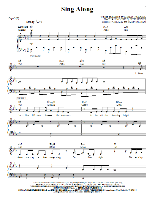 Learn to play Passion Sing Along sheet music for Piano, Vocal & Guitar Chords (Right-Hand Melody) in minutes. Price: 7.8900$ Passion Sing Along sheet music notes and chords arranged for Piano, Vocal & Guitar Chords (Right-Hand Melody)
