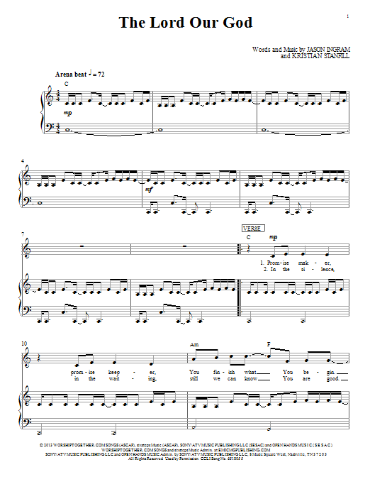 Passion The Lord Our God sheet music notes and chords. Download Printable PDF.