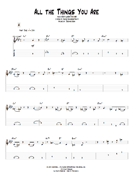 Pat Metheny All The Things You Are sheet music notes and chords. Download Printable PDF.