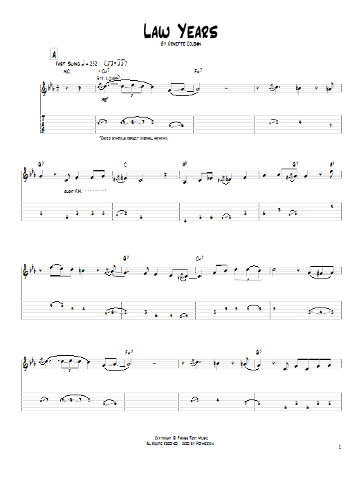 Learn to play Pat Metheny Law Years sheet music for Guitar Tab in minutes. Price: 7.8900$ Pat Metheny Law Years sheet music notes and chords arranged for Guitar Tab