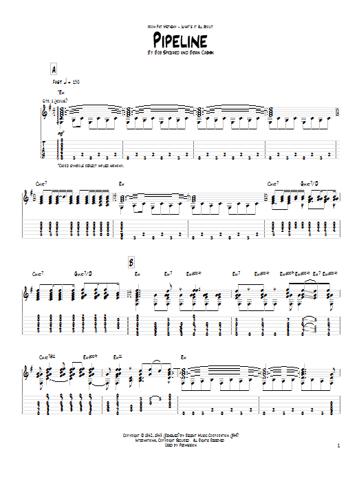 Learn to play Pat Metheny Pipeline sheet music for Guitar Tab in minutes. Price: 7.8900$ Pat Metheny Pipeline sheet music notes and chords arranged for Guitar Tab