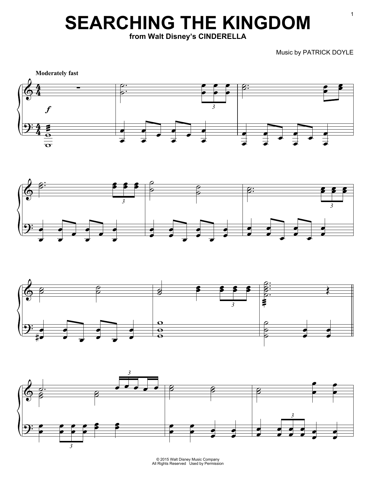 Learn to play Patrick Doyle Searching The Kingdom sheet music for Piano Solo in minutes. Price: 7.8900$ Patrick Doyle Searching The Kingdom sheet music notes and chords arranged for Piano Solo