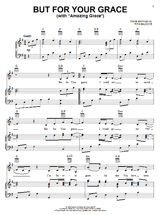Learn to play Paul Baloche But For Your Grace sheet music for Piano, Vocal & Guitar Chords (Right-Hand Melody) in minutes. Price: 7.8900$ Paul Baloche But For Your Grace sheet music notes and chords arranged for Piano, Vocal & Guitar Chords (Right-Hand Melody)