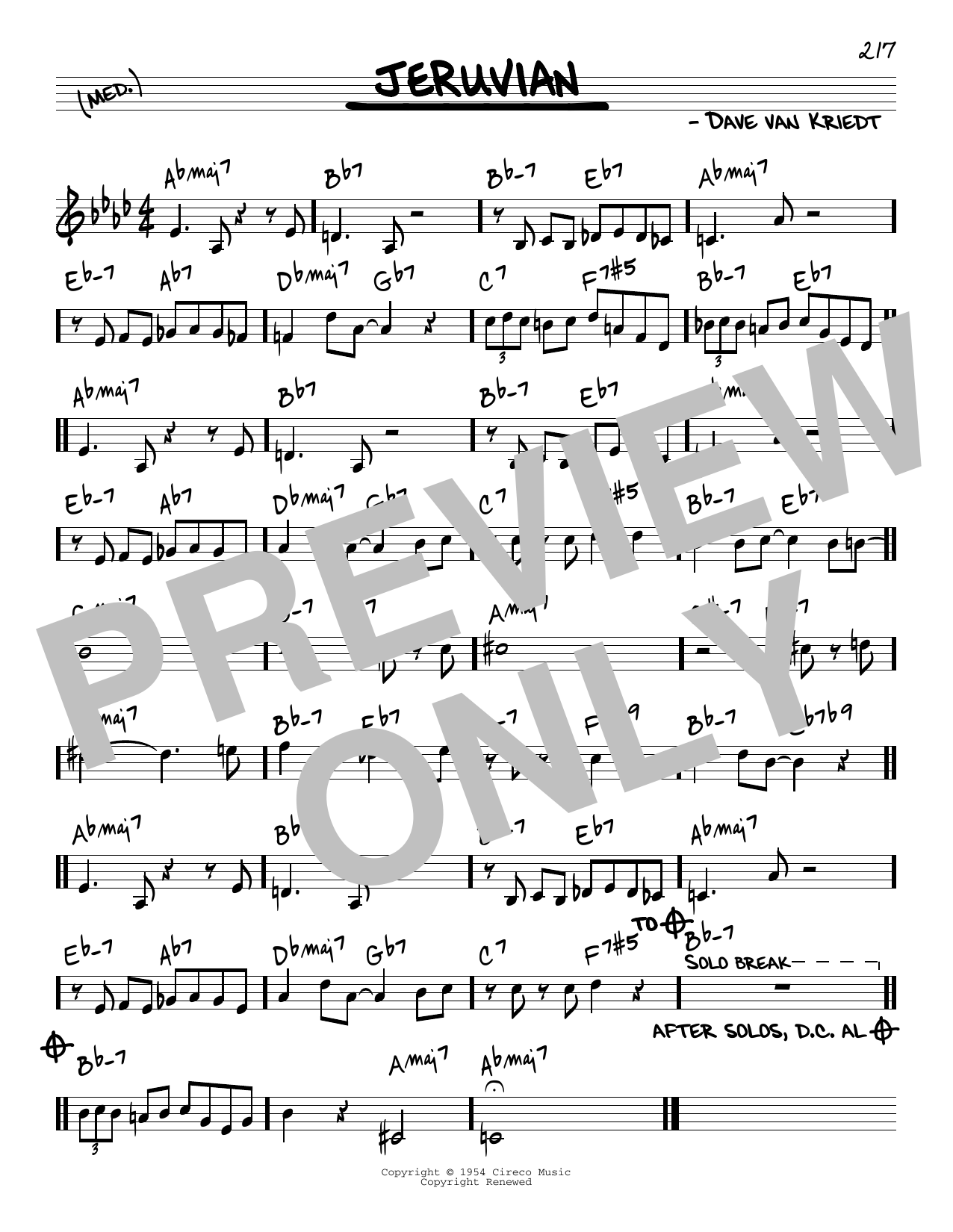 Learn to play Paul Desmond Jeruvian sheet music for Real Book – Melody & Chords in minutes. Price: 5.9900$ Paul Desmond Jeruvian sheet music notes and chords arranged for Real Book – Melody & Chords