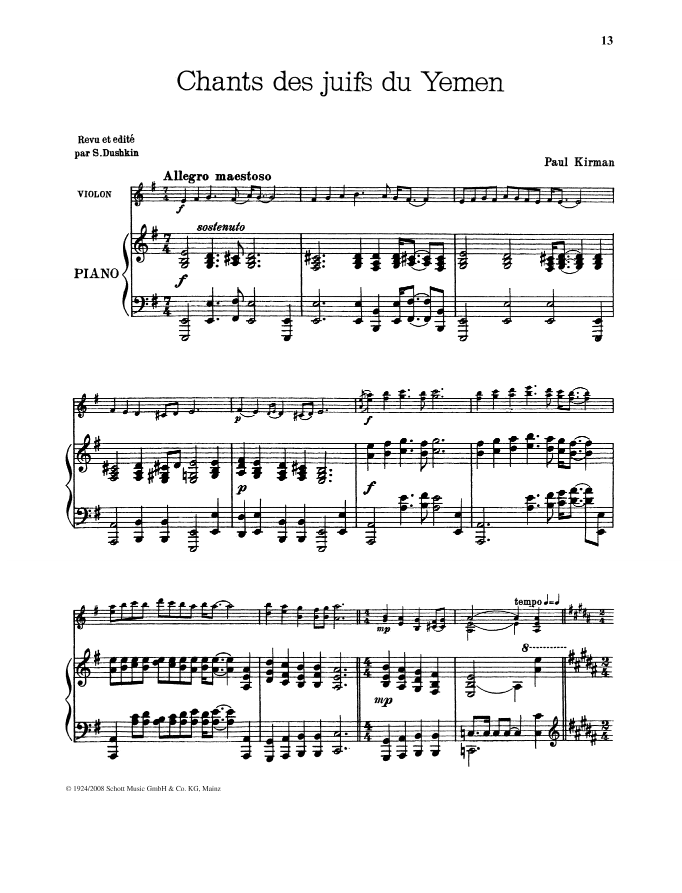 Paul Kirman Chants des juifs du Yemen sheet music notes and chords. Download Printable PDF.