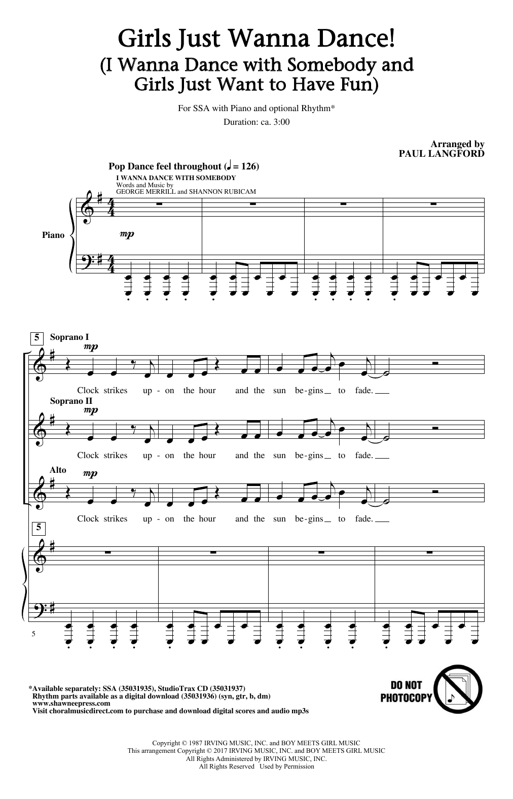 Paul Langford Girls Just Want To Dance! sheet music notes and chords. Download Printable PDF.