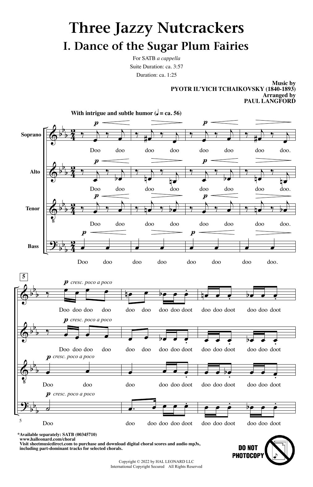 Paul Langford Three Jazzy Nutcrackers sheet music notes and chords. Download Printable PDF.