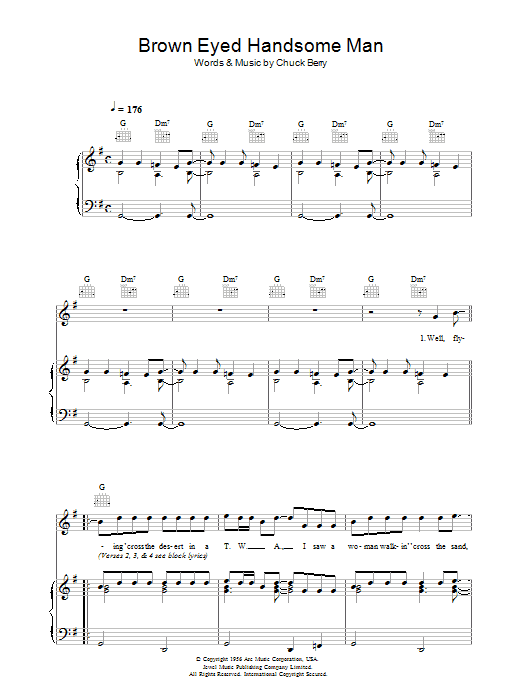 Learn to play Paul McCartney Brown Eyed Handsome Man sheet music for Piano, Vocal & Guitar Chords in minutes. Price: 7.8900$ Paul McCartney Brown Eyed Handsome Man sheet music notes and chords arranged for Piano, Vocal & Guitar Chords