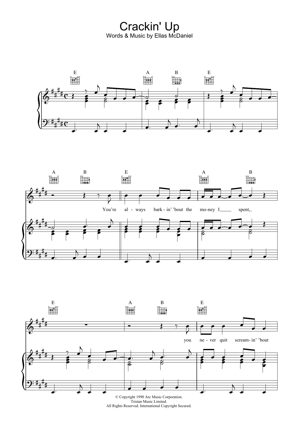 Learn to play Paul McCartney Crackin' Up sheet music for Piano, Vocal & Guitar Chords in minutes. Price: 7.8900$ Paul McCartney Crackin' Up sheet music notes and chords arranged for Piano, Vocal & Guitar Chords