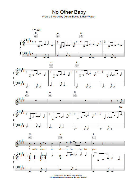 Learn to play Paul McCartney No Other Baby sheet music for Piano, Vocal & Guitar Chords in minutes. Price: 7.8900$ Paul McCartney No Other Baby sheet music notes and chords arranged for Piano, Vocal & Guitar Chords