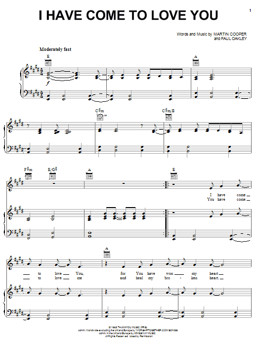 Learn to play Paul Oakley I Have Come To Love You sheet music for Piano, Vocal & Guitar Chords (Right-Hand Melody) in minutes. Price: 7.8900$ Paul Oakley I Have Come To Love You sheet music notes and chords arranged for Piano, Vocal & Guitar Chords (Right-Hand Melody)