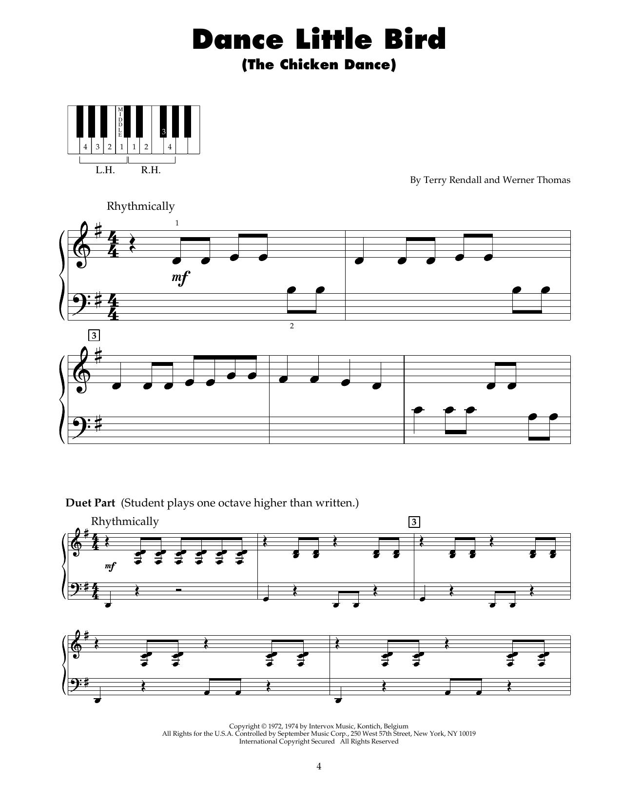 Paul Parnes The Chicken Dance sheet music notes and chords. Download Printable PDF.