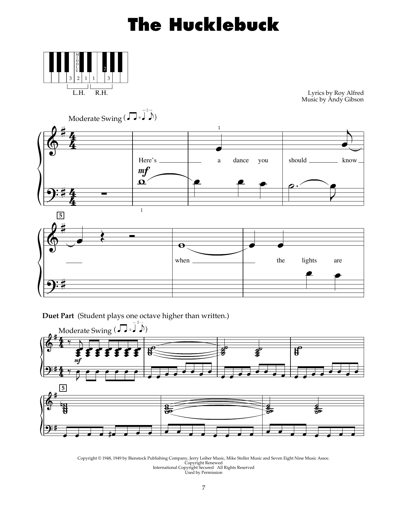 Paul Williams & His Hucklebuckers The Hucklebuck sheet music notes and chords. Download Printable PDF.