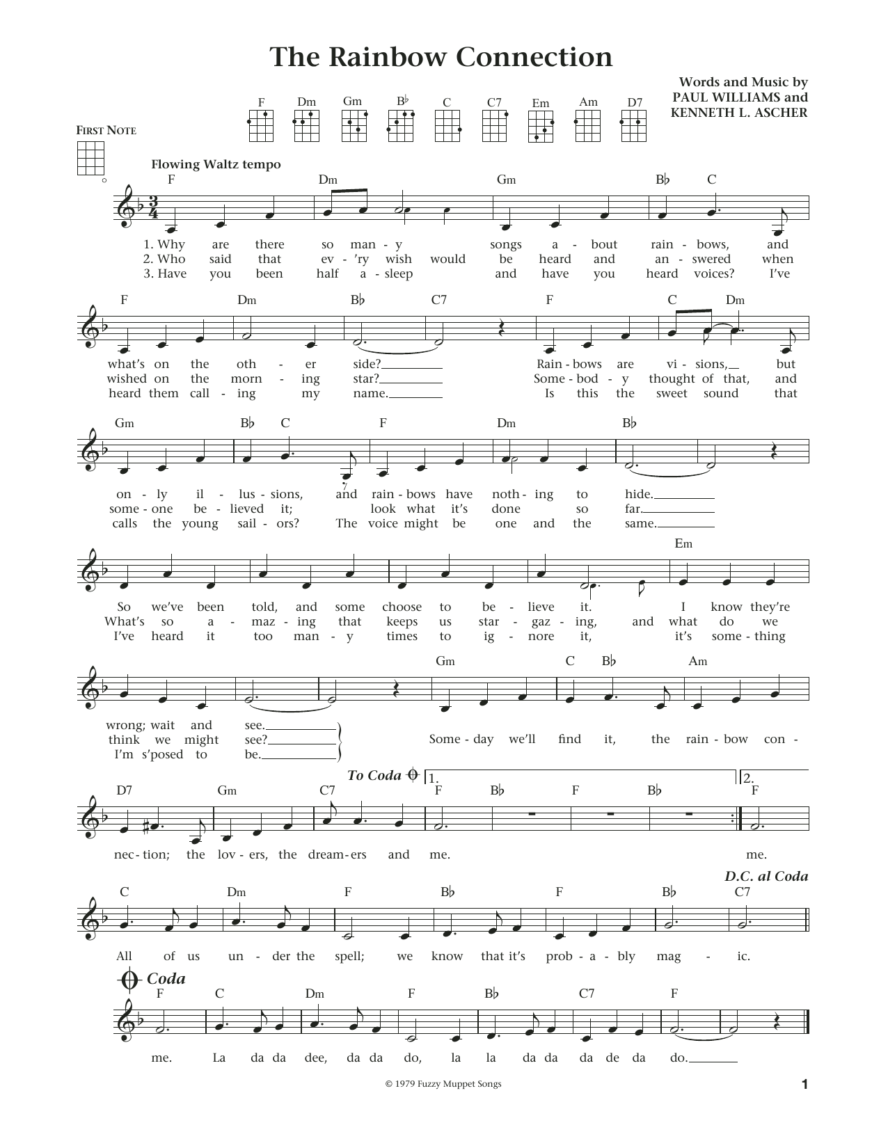 Learn to play Paul Williams The Rainbow Connection (from The Daily Ukulele) (arr. Liz and Jim Beloff) sheet music for Ukulele in minutes. Price: 5.9900$ Paul Williams The Rainbow Connection (from The Daily Ukulele) (arr. Liz and Jim Beloff) sheet music notes and chords arranged for Ukulele