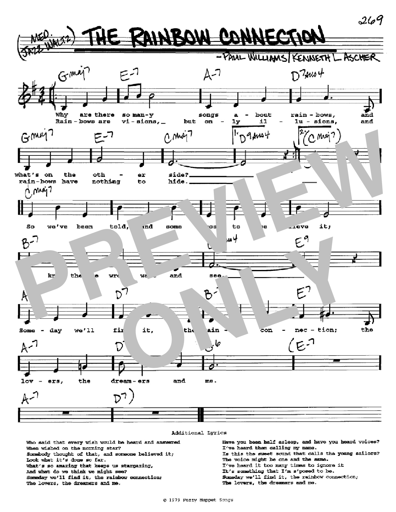 Paul Williams The Rainbow Connection sheet music notes and chords. Download Printable PDF.