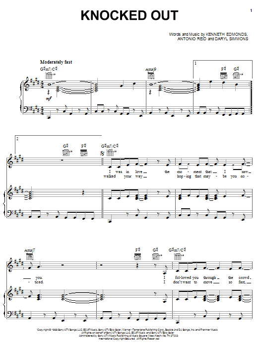 Learn to play Paula Abdul Knocked Out sheet music for Piano, Vocal & Guitar Chords (Right-Hand Melody) in minutes. Price: 7.8900$ Paula Abdul Knocked Out sheet music notes and chords arranged for Piano, Vocal & Guitar Chords (Right-Hand Melody)